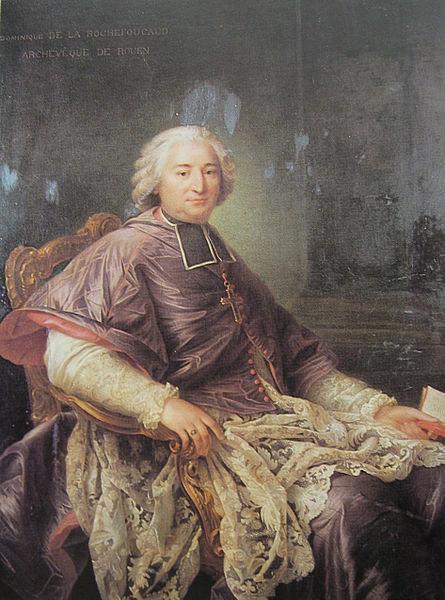 Francois-Hubert Drouais Portrait of Cardinal de la Rochefoucauld oil painting image